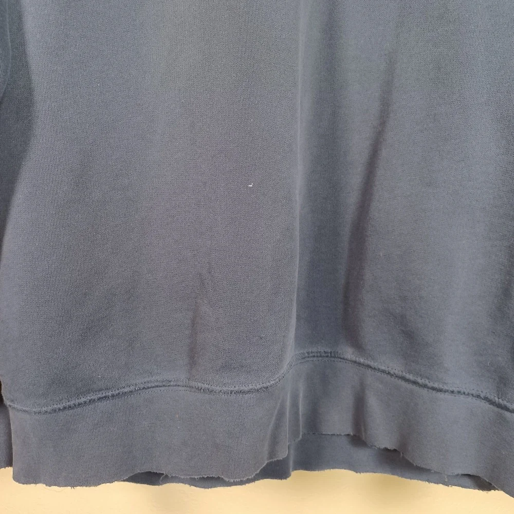 Nike Vintage Blank Thrashed Faded Navy Blue Crewneck Sweatshirt Oversized Medium